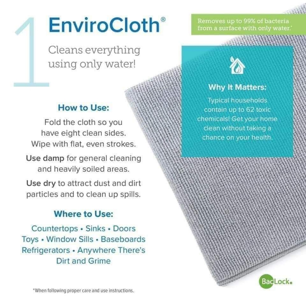 Norwex Enviro Cloth and Window Cloth Basic Package Amethyst and Graphite New